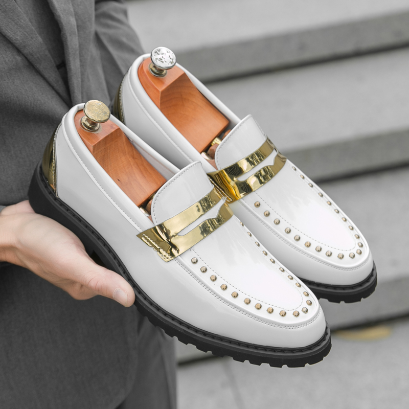 Men'S Style Formal Wear - Men Fashionable Loafers PU Thick Soled
