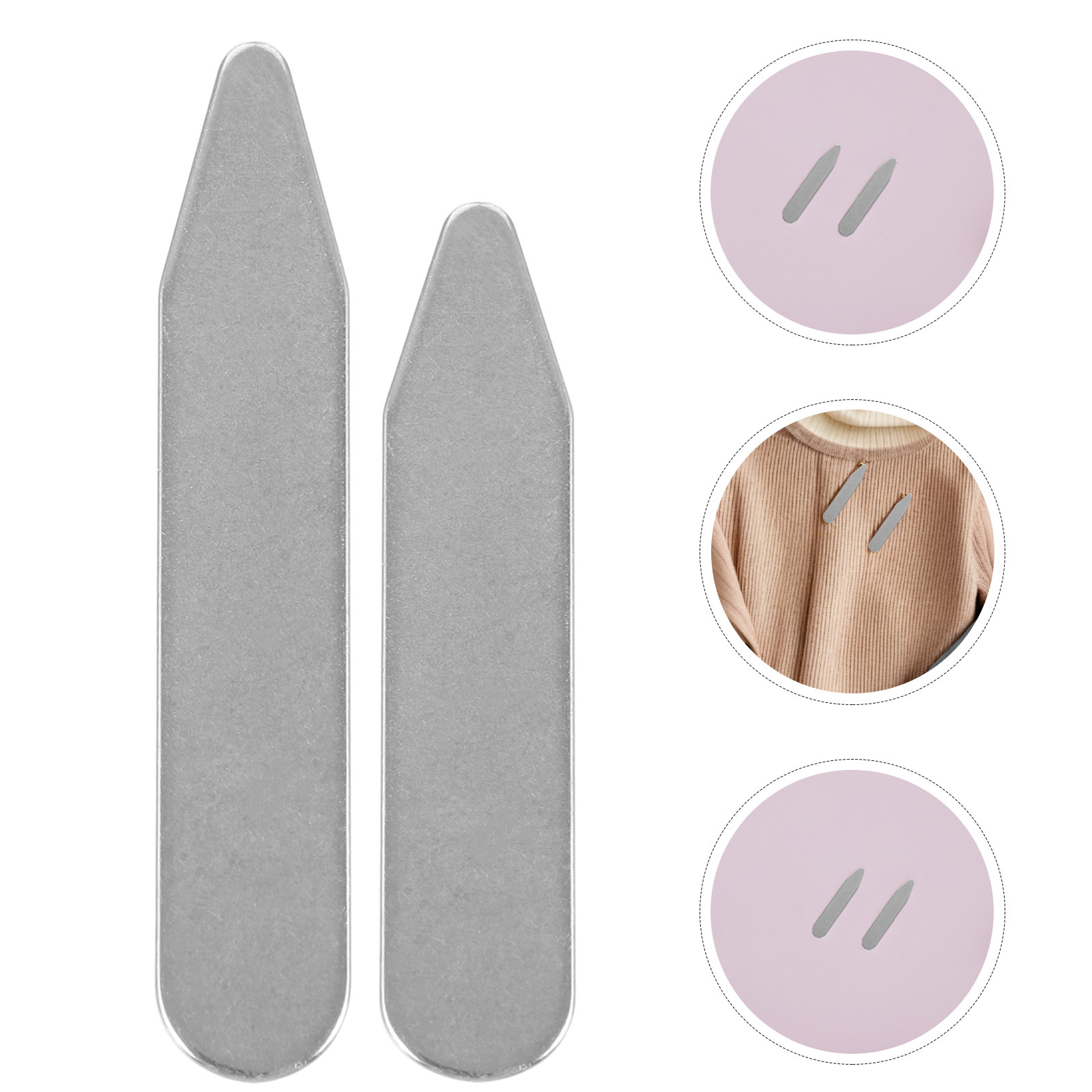 Men Formal Wear Shirts - Stainless Steel Collar Stays for Dress