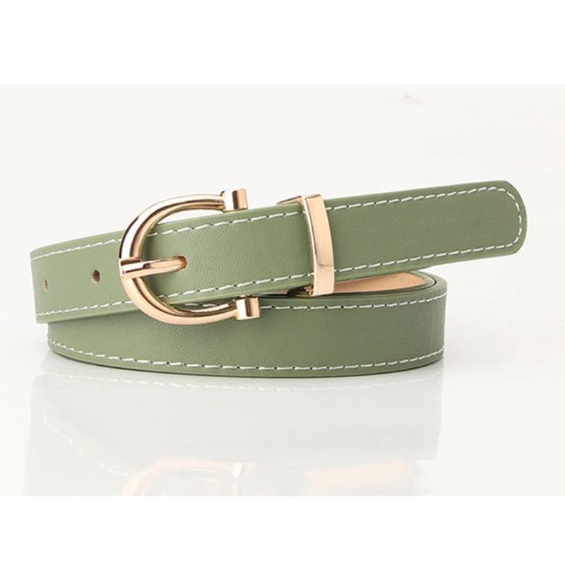 652F Fashion Hot Girls Oval Bu - Formal Belt Leather Thin ulasan dan harga