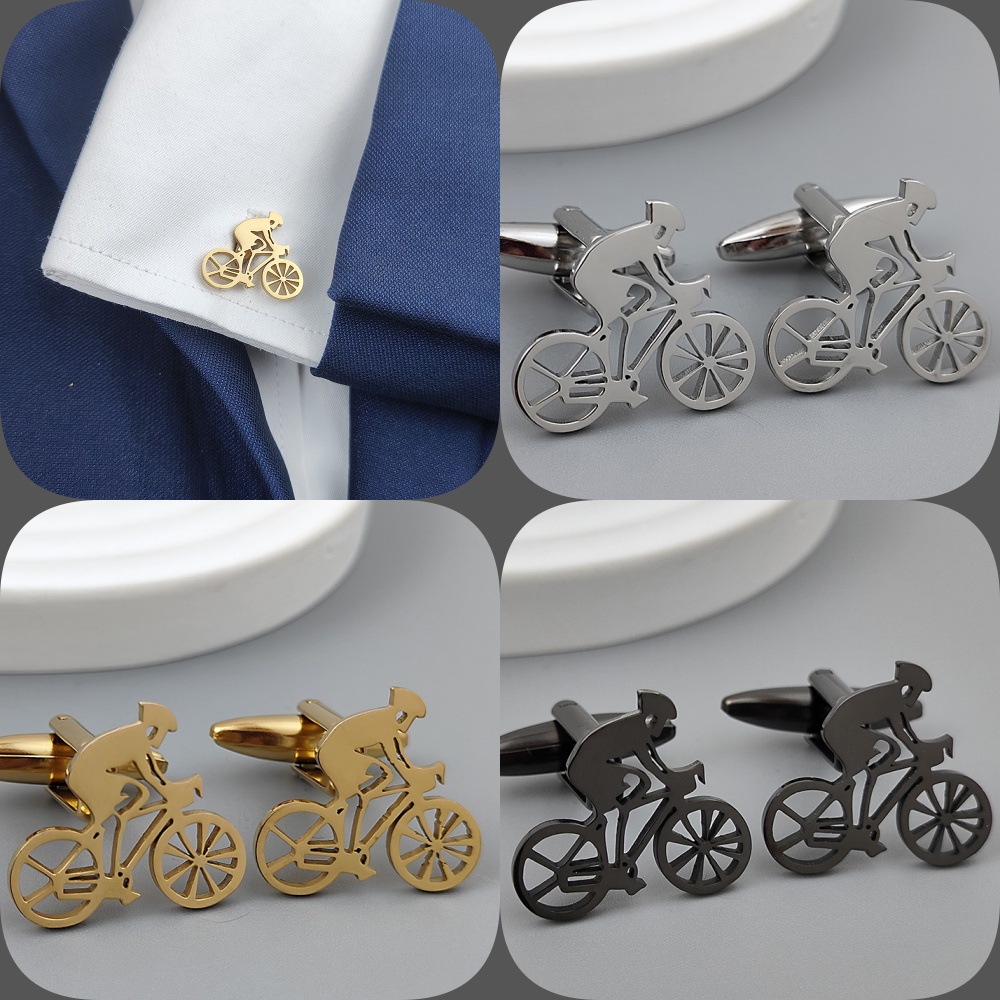 Bicycle racer gold-plated cuff - Men Formal Wear Shirts ulasan dan harga