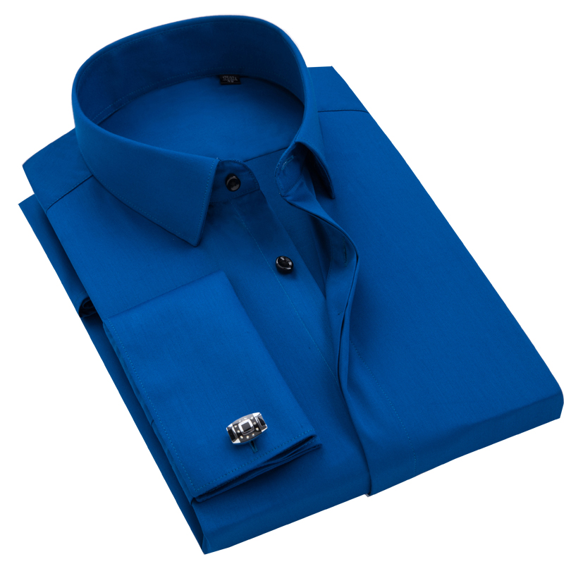 Men's French cufflinks shirt,  - Men Formal Wear Shirts ulasan dan harga