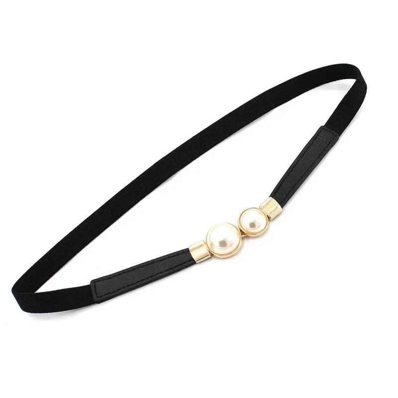 Women's Belt Creative Double P - Formal Belt Leather Thin ulasan dan harga